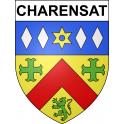 Pegatinas escudo de armas de Charensat adhesivo de la etiqueta engomada