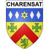 Charensat 63 ville sticker blason écusson autocollant adhésif