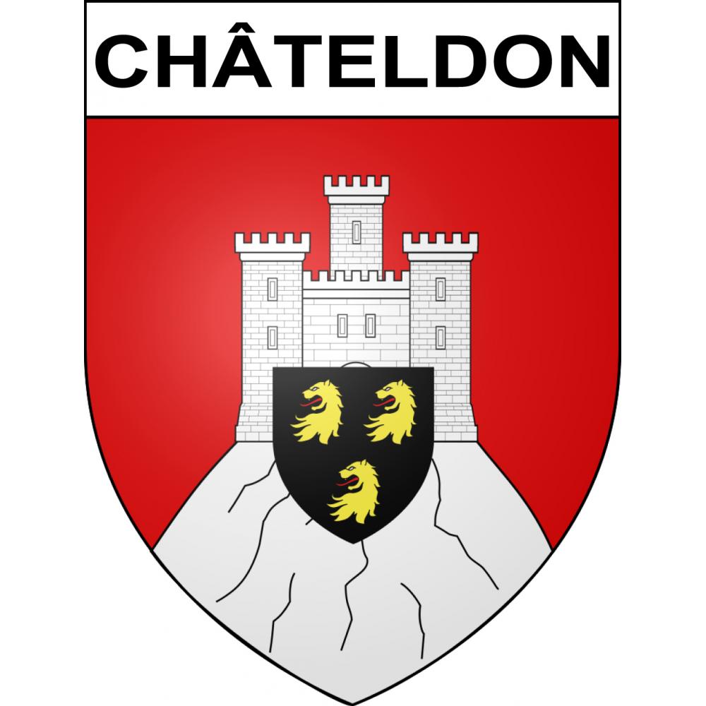 Châteldon Sticker wappen, gelsenkirchen, augsburg, klebender aufkleber
