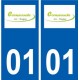 01 Cormaranche-en-Bugey logo ville autocollant plaque sticker