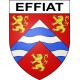 Pegatinas escudo de armas de Effiat adhesivo de la etiqueta engomada