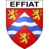 Pegatinas escudo de armas de Effiat adhesivo de la etiqueta engomada