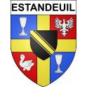 Pegatinas escudo de armas de Estandeuil adhesivo de la etiqueta engomada