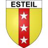 Pegatinas escudo de armas de Esteil adhesivo de la etiqueta engomada