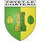 Pegatinas escudo de armas de Fayet-le-Château adhesivo de la etiqueta engomada
