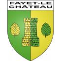 Pegatinas escudo de armas de Fayet-le-Château adhesivo de la etiqueta engomada