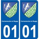 01 Cormaranche-en-Bugey ville autocollant plaque sticker