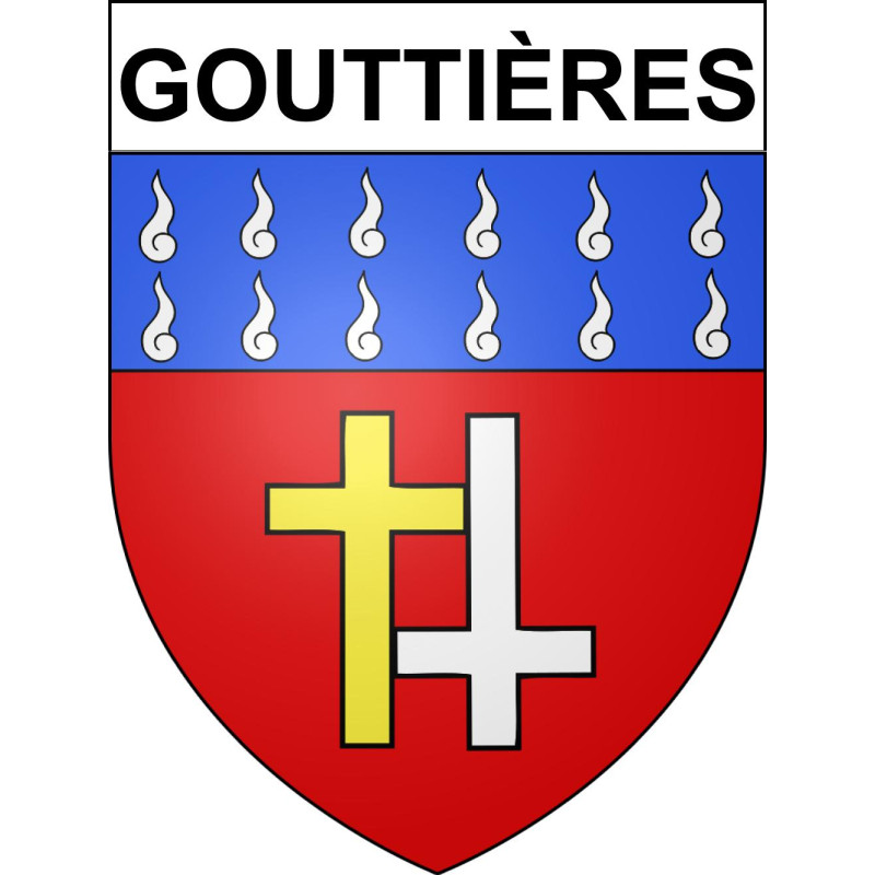 Pegatinas escudo de armas de Gouttières adhesivo de la etiqueta engomada