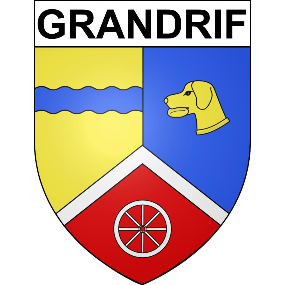 Grandrif 63 ville sticker blason écusson autocollant adhésif