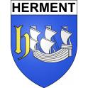 Pegatinas escudo de armas de Herment adhesivo de la etiqueta engomada