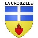 Pegatinas escudo de armas de La Crouzille adhesivo de la etiqueta engomada