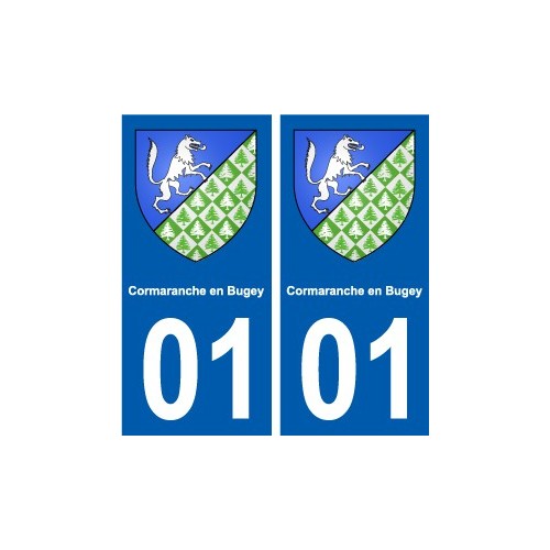 01 Cormaranche-en-Bugey ville autocollant plaque sticker