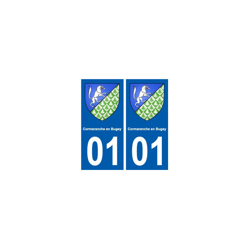 01 Cormaranche-en-Bugey ville autocollant plaque sticker