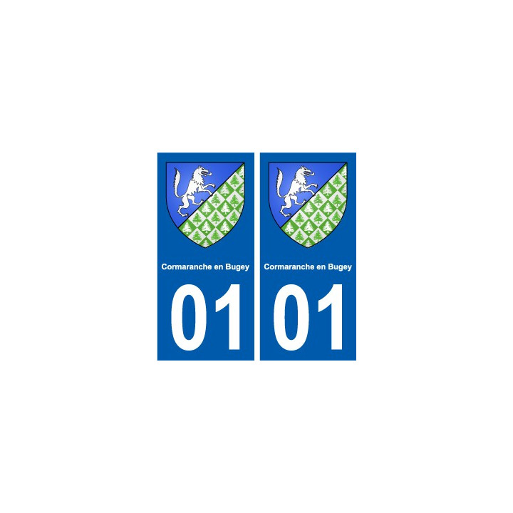 01 Cormaranche-en-Bugey ville autocollant plaque sticker