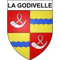 Pegatinas escudo de armas de La Godivelle adhesivo de la etiqueta engomada