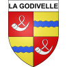 Pegatinas escudo de armas de La Godivelle adhesivo de la etiqueta engomada