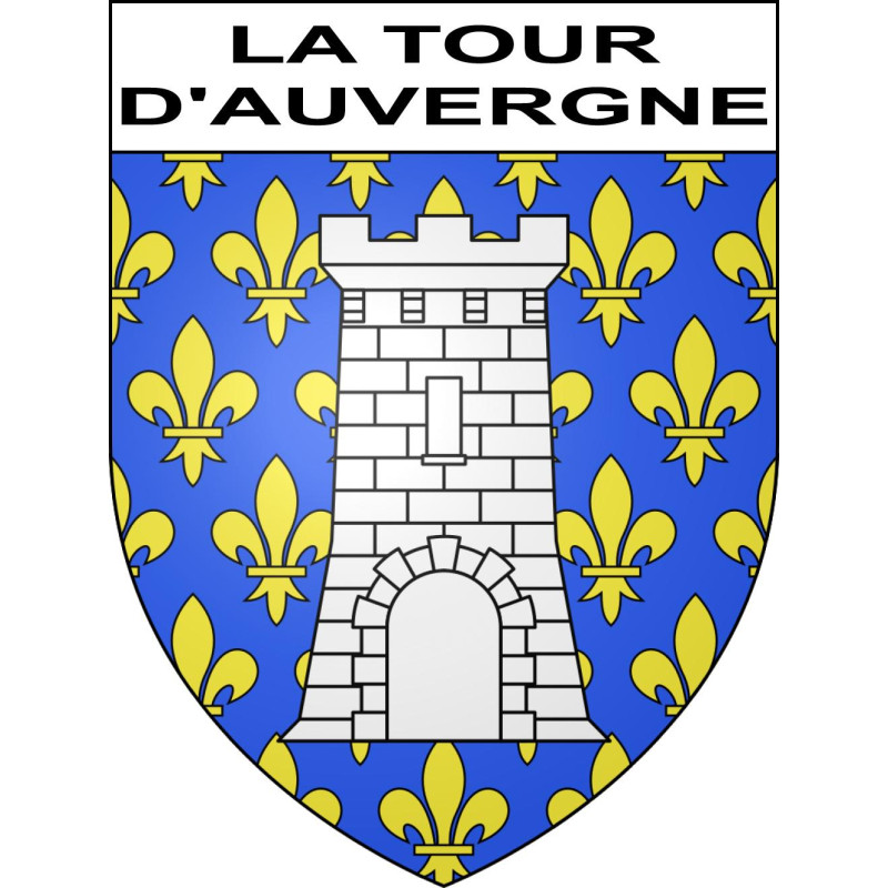 Pegatinas escudo de armas de La Tour-d'Auvergne adhesivo de la etiqueta engomada