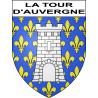 Pegatinas escudo de armas de La Tour-d'Auvergne adhesivo de la etiqueta engomada