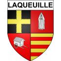 Pegatinas escudo de armas de Laqueuille adhesivo de la etiqueta engomada