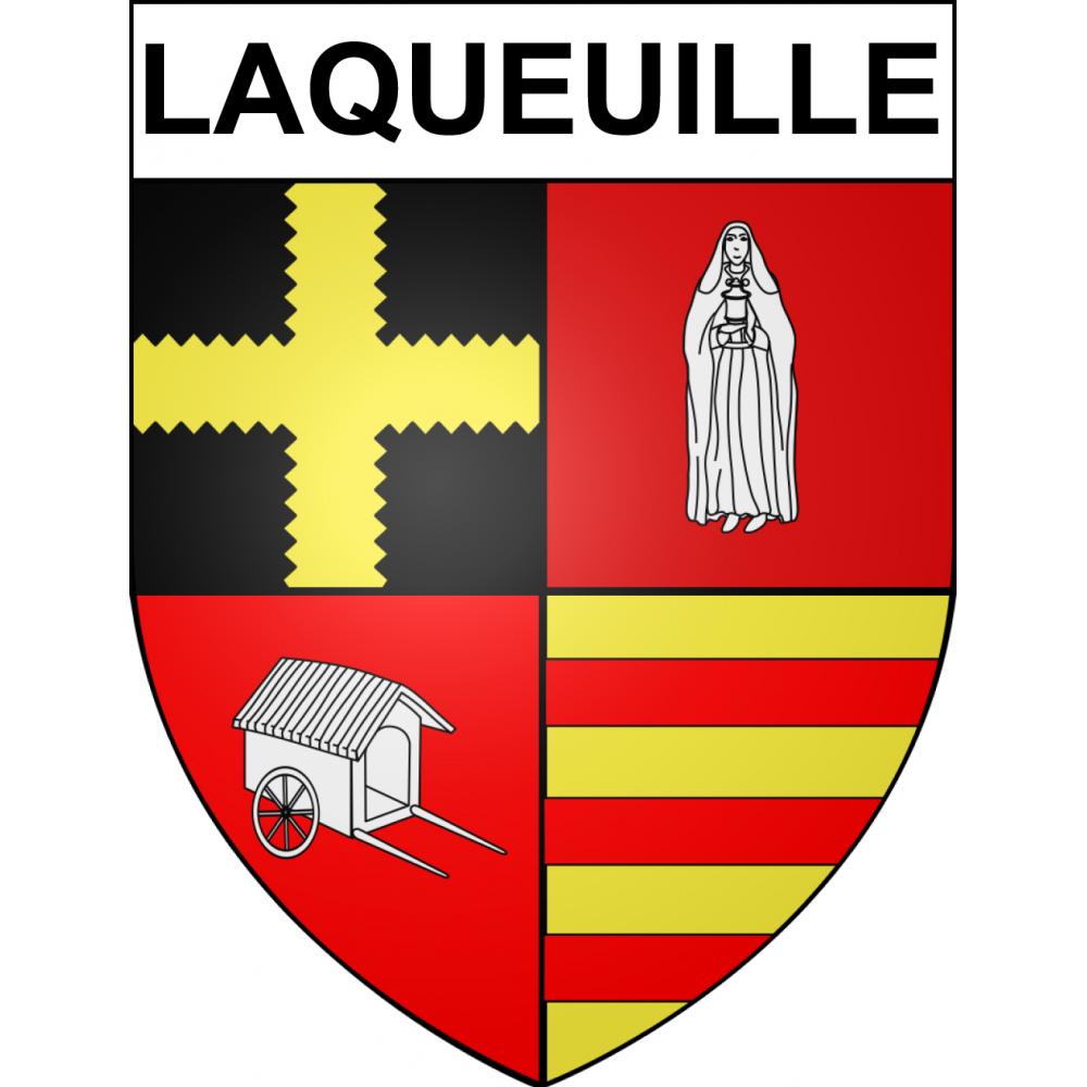 Laqueuille 63 ville sticker blason écusson autocollant adhésif