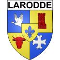 Pegatinas escudo de armas de Larodde adhesivo de la etiqueta engomada