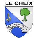 Pegatinas escudo de armas de Le Cheix adhesivo de la etiqueta engomada