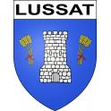Lussat 63 ville sticker blason écusson autocollant adhésif
