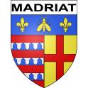 Pegatinas escudo de armas de Madriat adhesivo de la etiqueta engomada