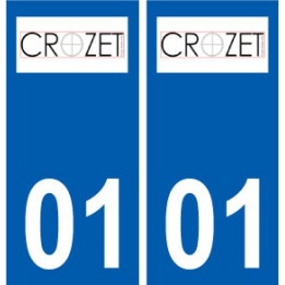 01 Crozet logo ville autocollant plaque sticker