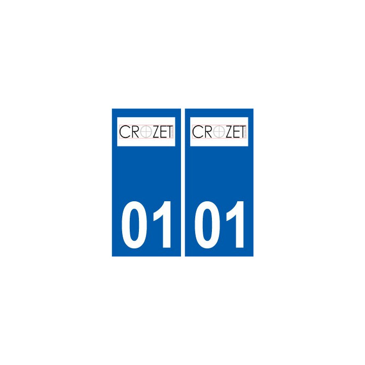 01 Crozet logo ville autocollant plaque sticker
