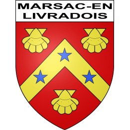 Marsac-en-Livradois 63 ville sticker blason écusson autocollant adhésif