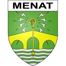 Menat 63 ville sticker blason écusson autocollant adhésif