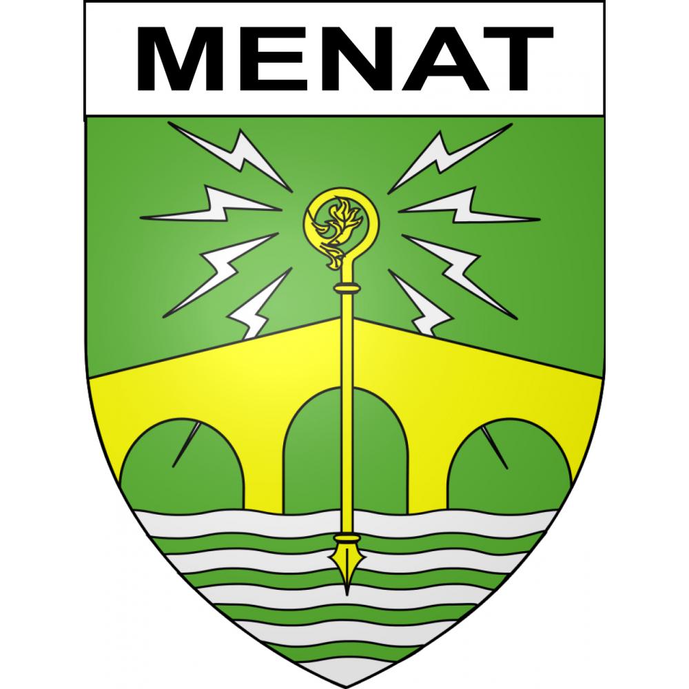 Menat 63 ville sticker blason écusson autocollant adhésif
