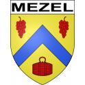 Pegatinas escudo de armas de Mezel adhesivo de la etiqueta engomada
