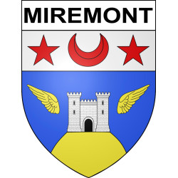Pegatinas escudo de armas de Miremont adhesivo de la etiqueta engomada