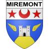 Pegatinas escudo de armas de Miremont adhesivo de la etiqueta engomada
