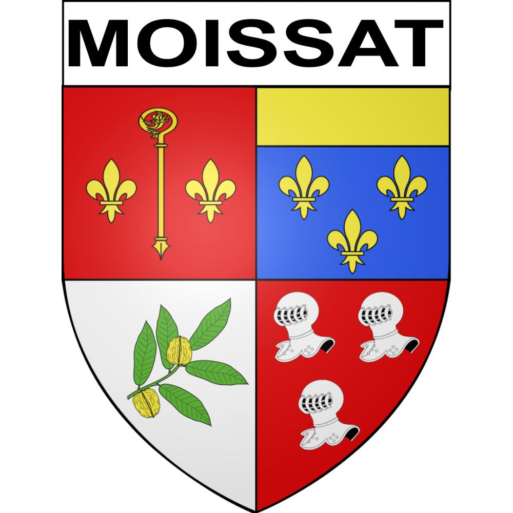 Stickers coat of arms Moissat adhesive sticker
