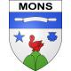 Mons Sticker wappen, gelsenkirchen, augsburg, klebender aufkleber