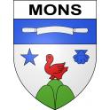 Pegatinas escudo de armas de Mons adhesivo de la etiqueta engomada