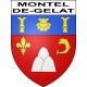 Pegatinas escudo de armas de Montel-de-Gelat adhesivo de la etiqueta engomada
