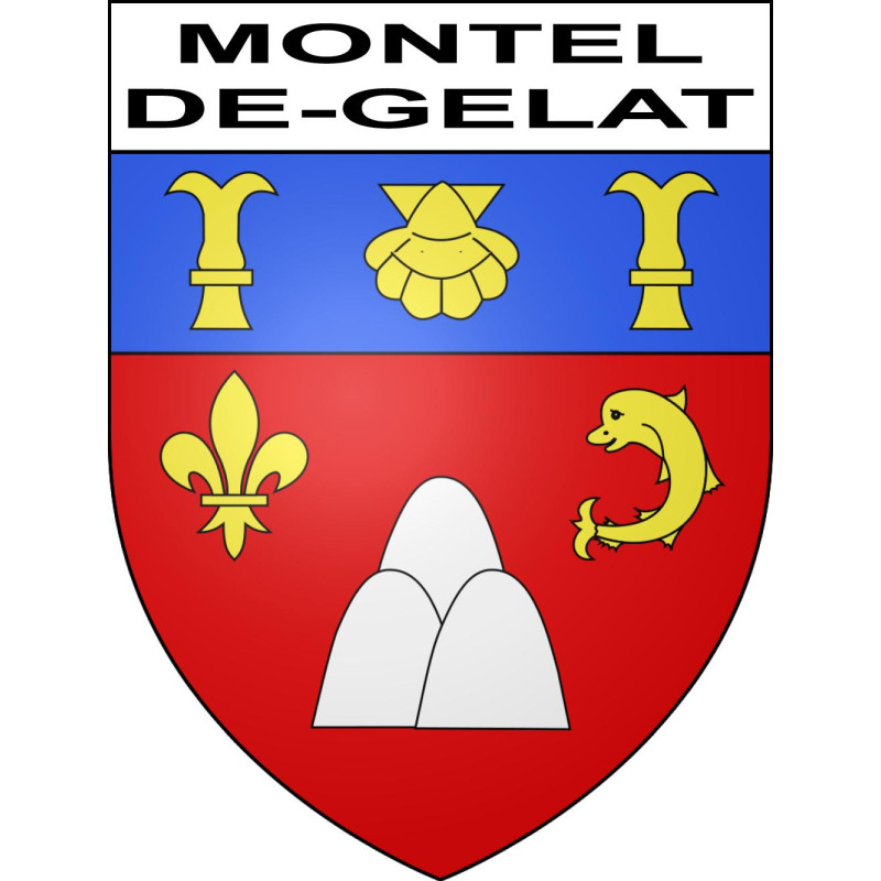 Adesivi stemma Montel-de-Gelat adesivo