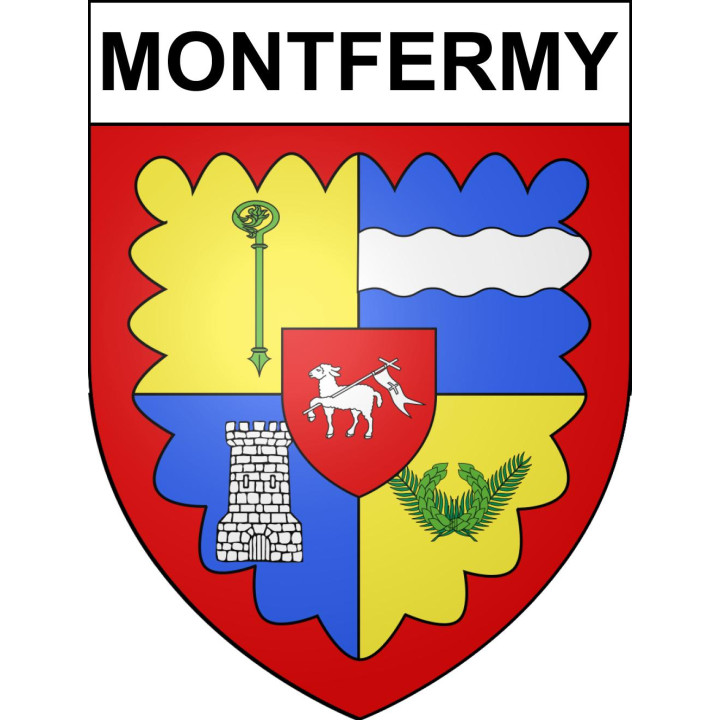 Stickers coat of arms Montfermy adhesive sticker