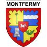 Montfermy Sticker wappen, gelsenkirchen, augsburg, klebender aufkleber