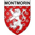 Pegatinas escudo de armas de Montmorin adhesivo de la etiqueta engomada
