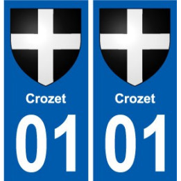 01 Crozet ville autocollant plaque sticker