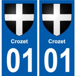 01 Crozet ville autocollant plaque sticker