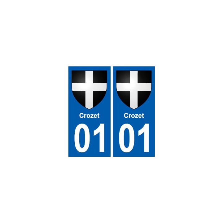 01 Crozet ville autocollant plaque sticker