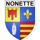 Pegatinas escudo de armas de Nonette adhesivo de la etiqueta engomada