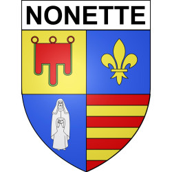 Pegatinas escudo de armas de Nonette adhesivo de la etiqueta engomada