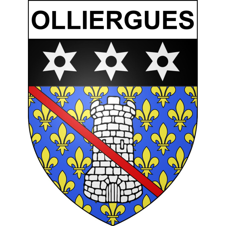 Olliergues 63 ville sticker blason écusson autocollant adhésif